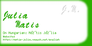 julia matis business card